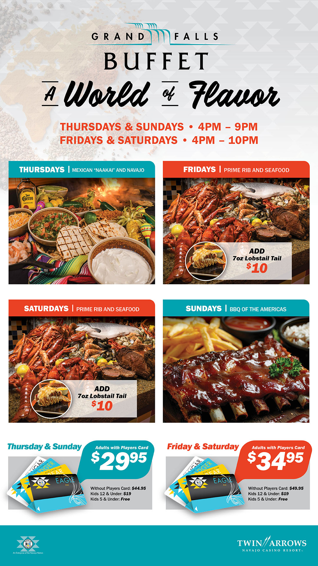 Grand Falls Buffet – Twin Arrows Navajo Casino Resort